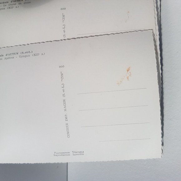 French Monuments Art Vintage 21 Postcards Black & White Photographie Veritable - Picture 10 of 15